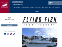Tablet Screenshot of flyingfishsportfishing.com